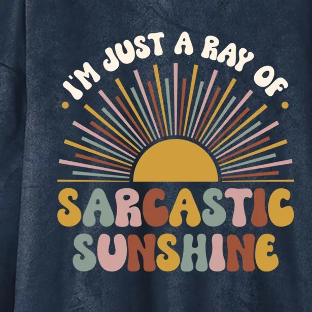 IM Just A Ray Of Sarcastic Sunshine Humor Sarcastic Great Gift Hooded Wearable Blanket