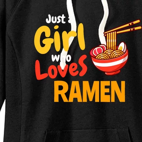 IM Just A Girl Who Loves Ra Cute Noodle Foodie Women's Fleece Hoodie