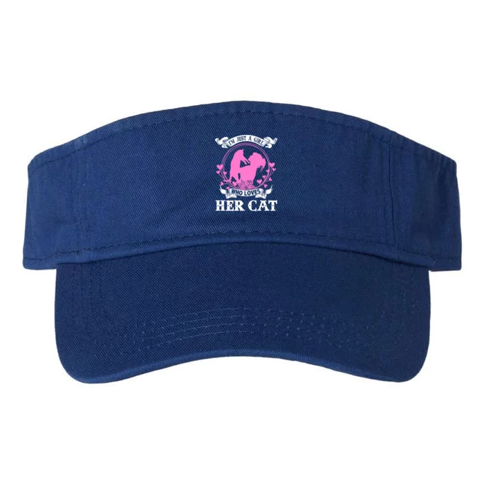 IM Just A Who Loves Her Cat Cute Gift Valucap Bio-Washed Visor