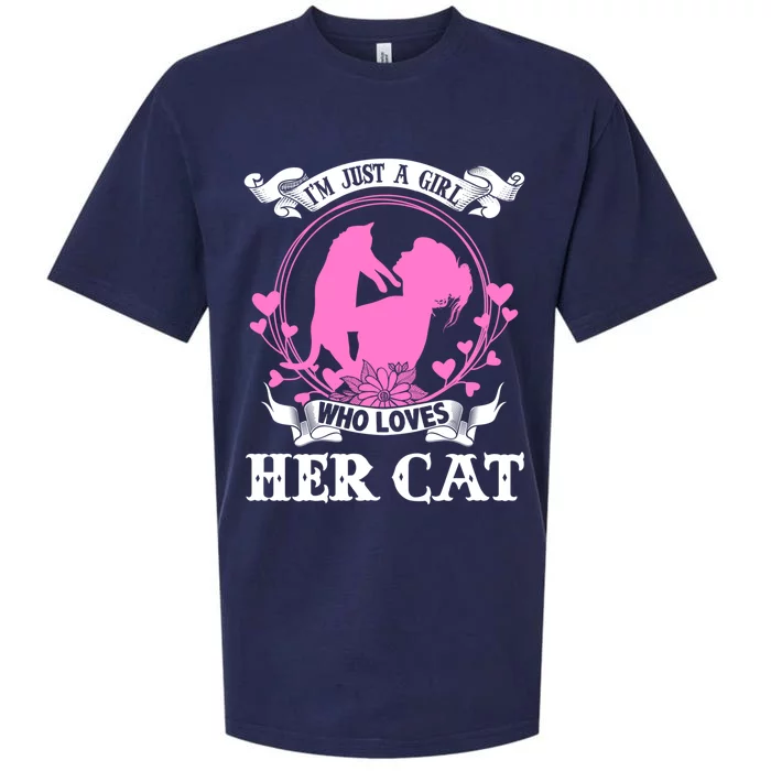 IM Just A Who Loves Her Cat Cute Gift Sueded Cloud Jersey T-Shirt