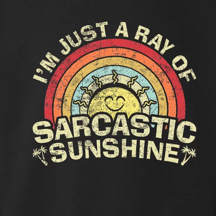 Im Just A Ray Of Sarcastic Sunshine Novelty Humor Sarcastic Toddler Hoodie