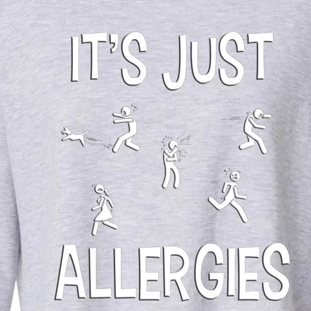 It's Just Allergies As Funny Sarcastic Allergy Cute Gift Cropped Pullover Crew