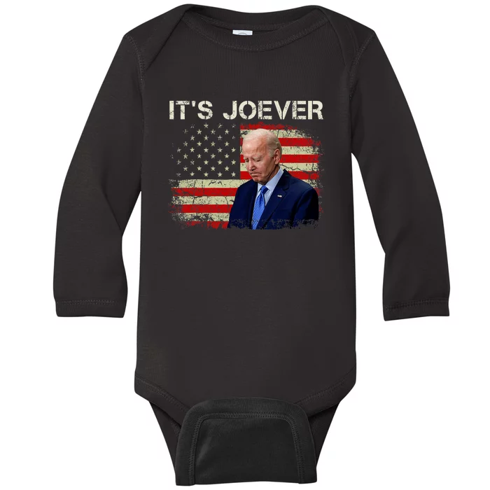 ItS Joever Biden Biden Has Quit The Race For President Baby Long Sleeve Bodysuit