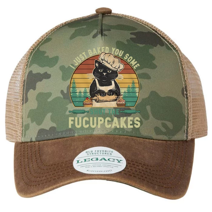 I Just Baked You Some Shut He Fucupcakes Vintage Retro Cat Legacy Tie Dye Trucker Hat