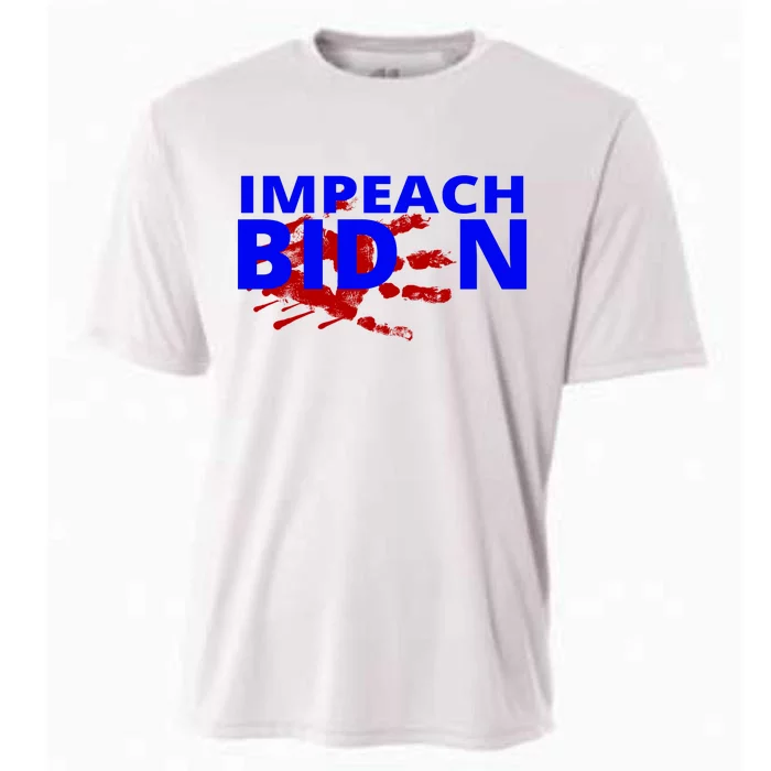 Impeach Joe Biden Bloody Handprint Cooling Performance Crew T-Shirt