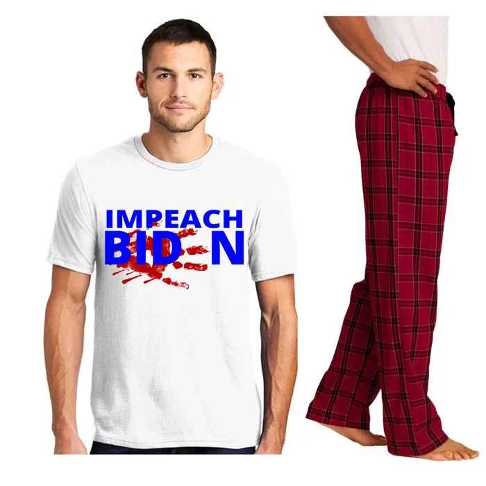 Impeach Joe Biden Bloody Handprint Pajama Set