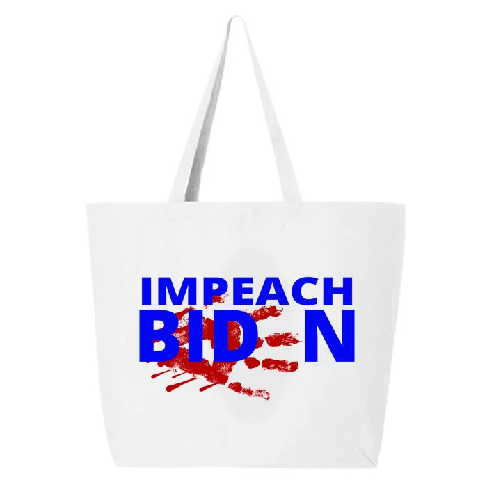 Impeach Joe Biden Bloody Handprint 25L Jumbo Tote