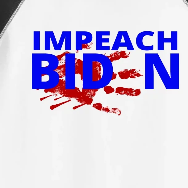 Impeach Joe Biden Bloody Handprint Toddler Fine Jersey T-Shirt