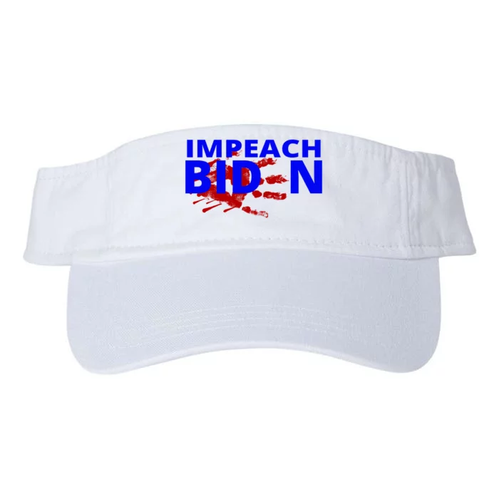 Impeach Joe Biden Bloody Handprint Valucap Bio-Washed Visor