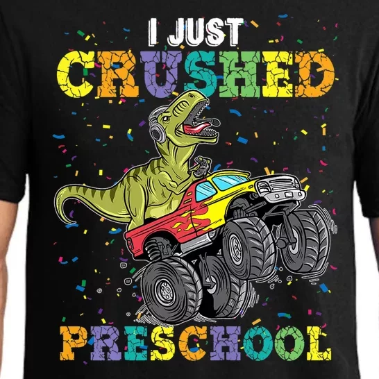 I Just Crushed PreSchool Dinosaur TRex Gaming Monster Truck Pajama Set