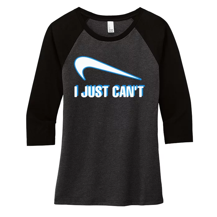 I Just Cant Women's Tri-Blend 3/4-Sleeve Raglan Shirt