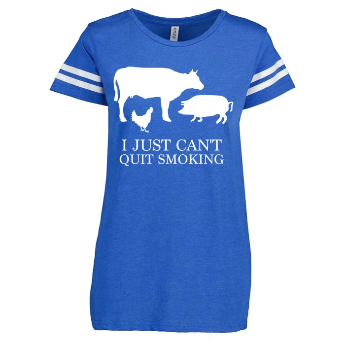 I Just Can't Quit Smoking! Bargiftbgiftque Hot And Smokey! Enza Ladies Jersey Football T-Shirt