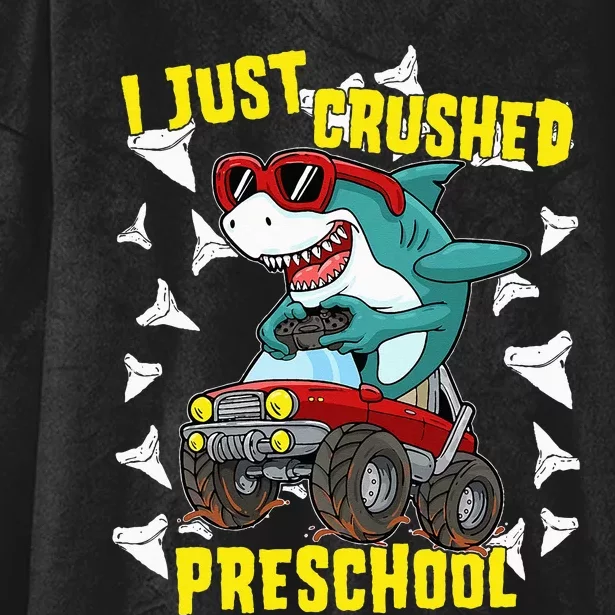 I Just Crushed PreSchool Shark Gaming Monster Truck Hooded Wearable Blanket