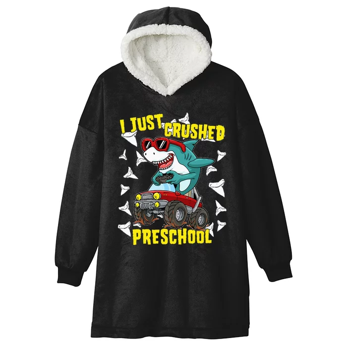 I Just Crushed PreSchool Shark Gaming Monster Truck Hooded Wearable Blanket