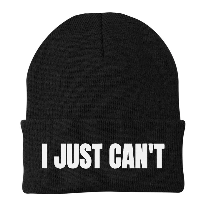 I Just Cant Knit Cap Winter Beanie