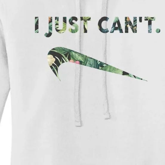 I Just Can't Funny Parody Floral Aloha Women's Pullover Hoodie