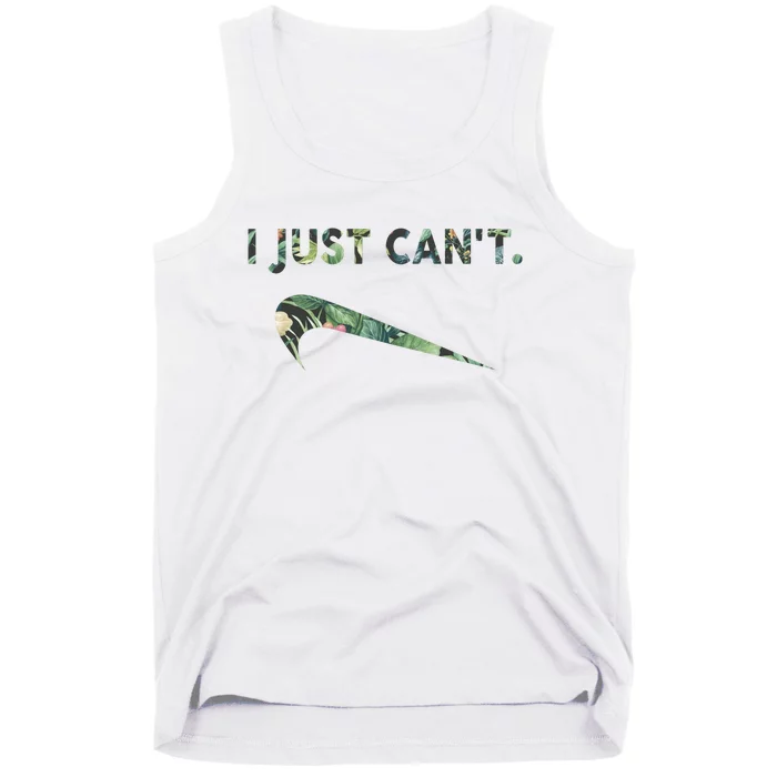 I Just Can't Funny Parody Floral Aloha Tank Top