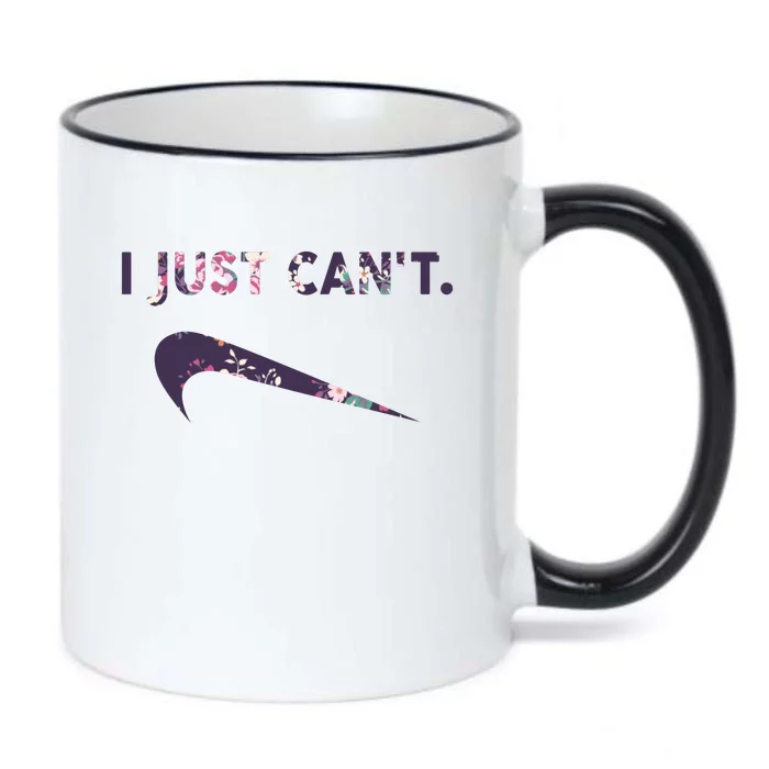 I Just Can't Funny Parody Floral Black Color Changing Mug