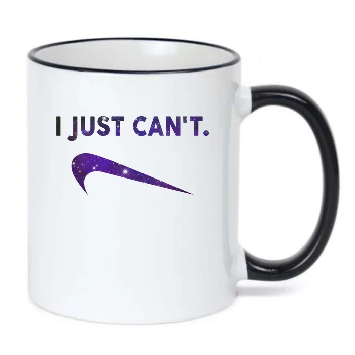 I Just Can't Funny Parody Galaxy Black Color Changing Mug