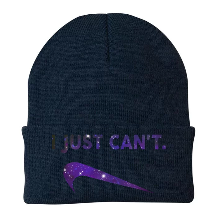 I Just Can't Funny Parody Galaxy Knit Cap Winter Beanie