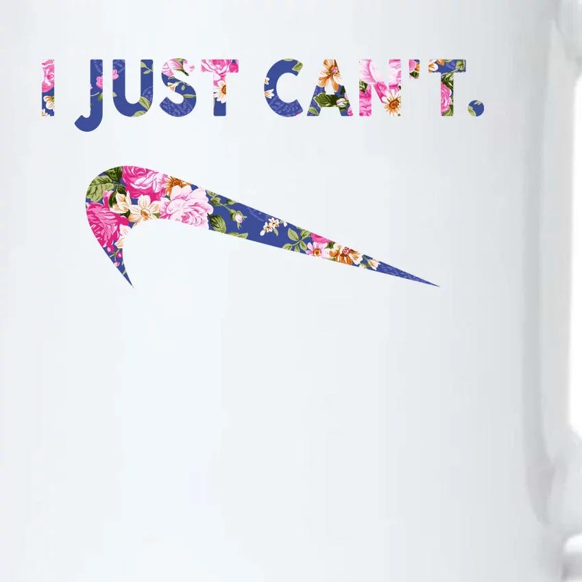 I Just Can't Funny Parody Floral Black Color Changing Mug