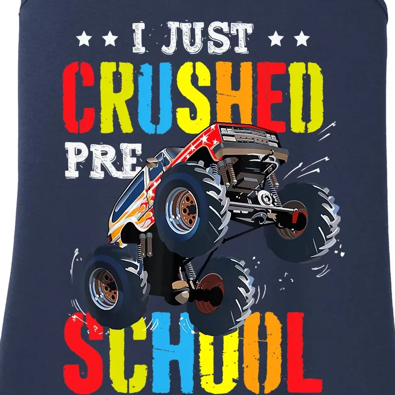 I Just Crushed Preschool Monster Truck Graduation PreK Ladies Essential Tank