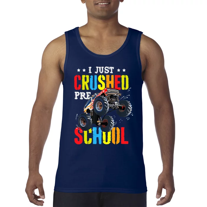 I Just Crushed Preschool Monster Truck Graduation PreK Tank Top