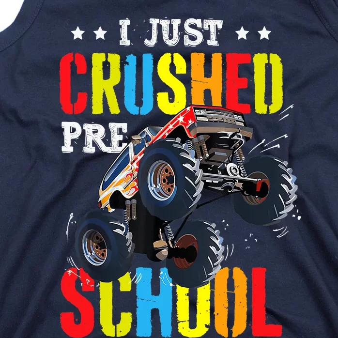 I Just Crushed Preschool Monster Truck Graduation PreK Tank Top