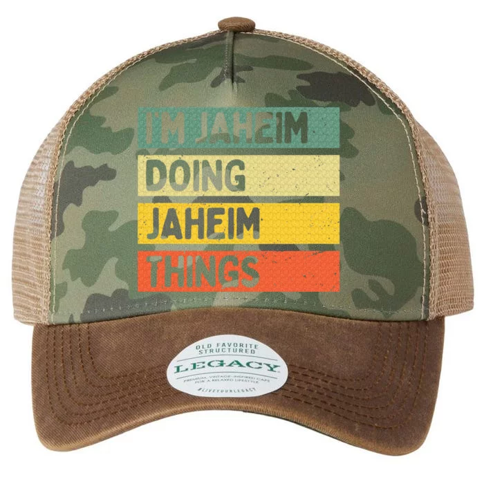 I'm Jaheim Doing Jaheim Things Funny Personalized Quote Legacy Tie Dye Trucker Hat