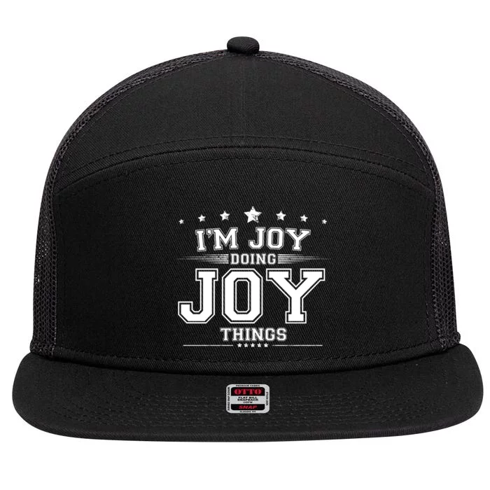 Im Joy Doing Joy Things 7 Panel Mesh Trucker Snapback Hat