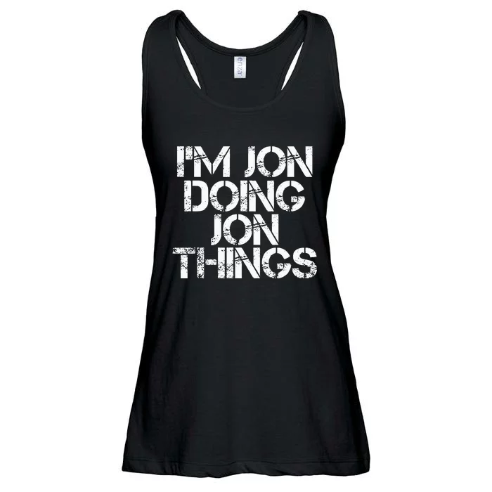 IM Jon Doing Jon Things Funny Christmas Gift Idea Ladies Essential Flowy Tank