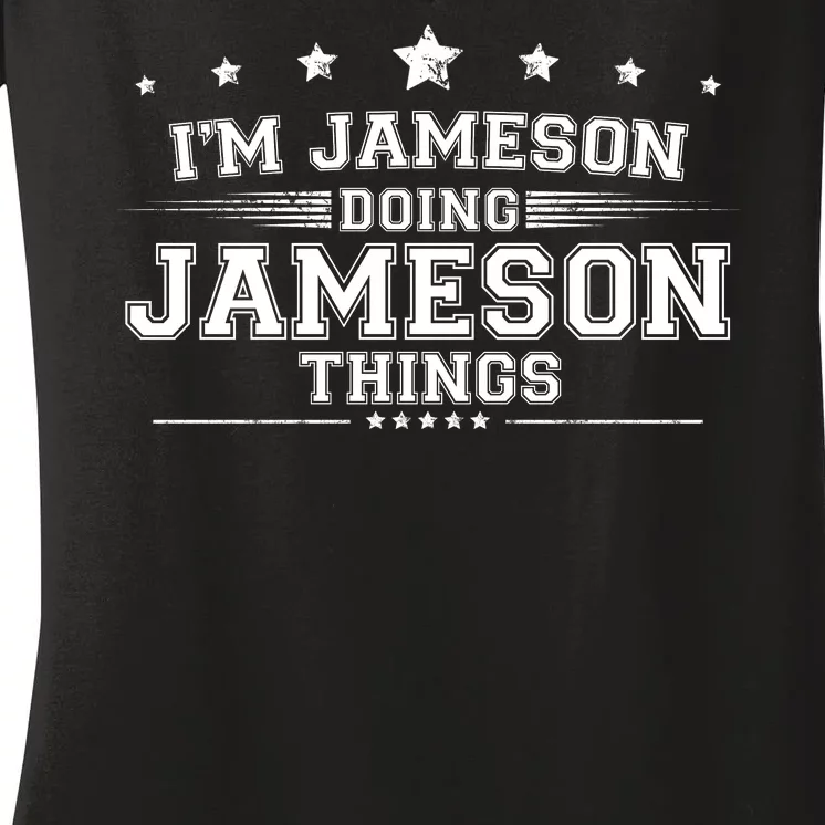 Im Jameson Doing Jameson Things Women's V-Neck T-Shirt