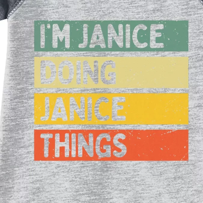 IM Janice Doing Janice Things Funny Personalized Quote Infant Baby Jersey Bodysuit