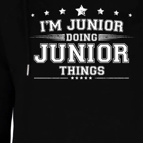 Im Junior Doing Junior Things Womens Funnel Neck Pullover Hood