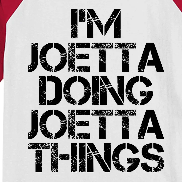 I'm Joetta Doing Joetta Things Kids Colorblock Raglan Jersey