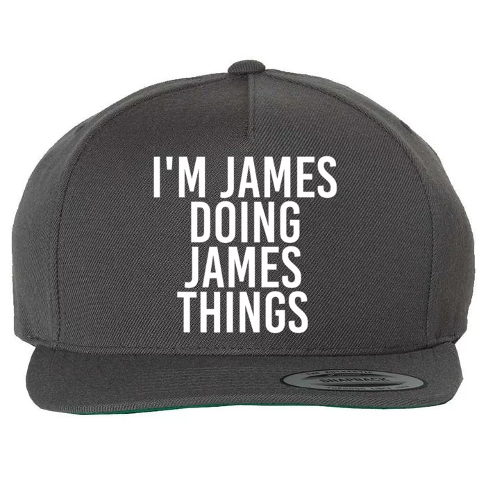 IM James Doing James Things Funny Christmas Gift Idea Wool Snapback Cap