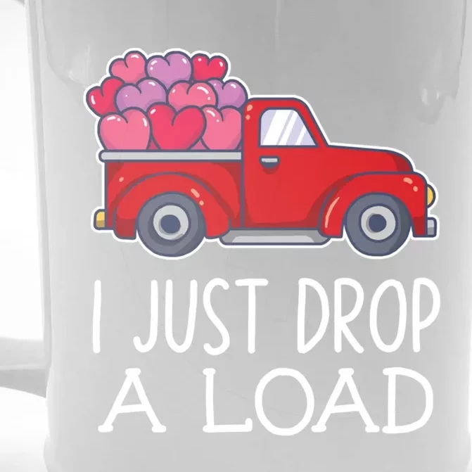 I Just Drop A Load Of Hearts Valentines Day Truck Gift Front & Back Beer Stein