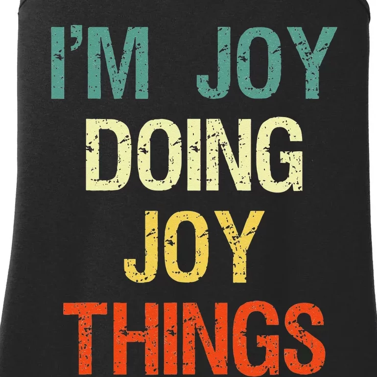 IM Joy Doing Joy Things Personalized First Name Gift Ladies Essential Tank