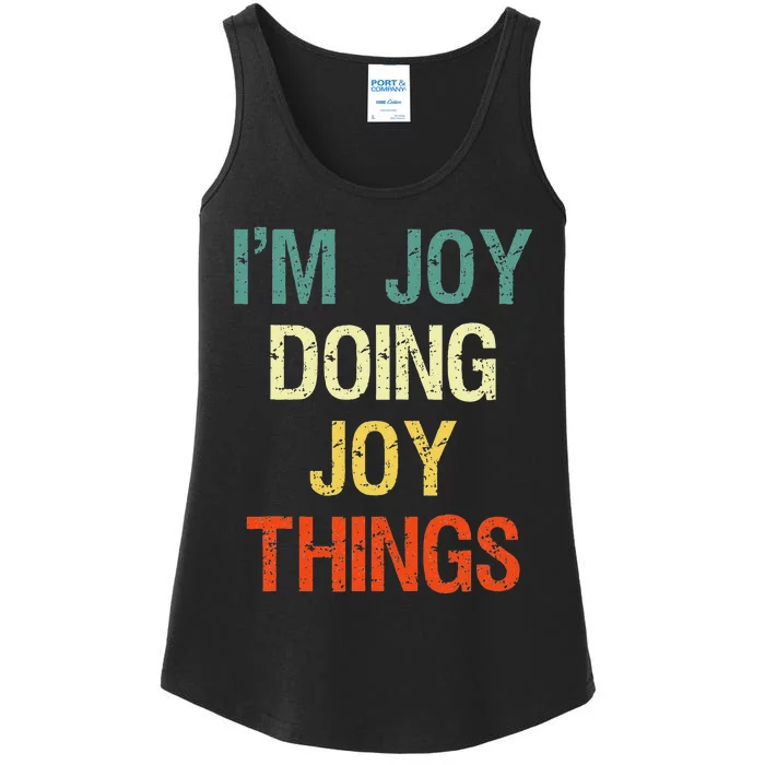 IM Joy Doing Joy Things Personalized First Name Gift Ladies Essential Tank