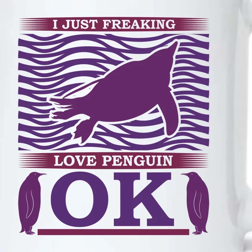 I Just Freaking Love Penguin Ok Black Color Changing Mug