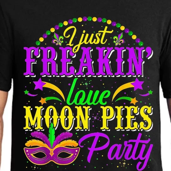 I Just Freakin Love Moon Pie funny Mardi Gras Party Pajama Set