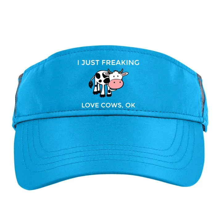 I Just Freaking Love Cows Ok Funny Cow Humor Adult Drive Performance Visor