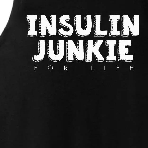 Insulin Junkie for Life Diabetes Humor Ladies Tri-Blend Wicking Tank