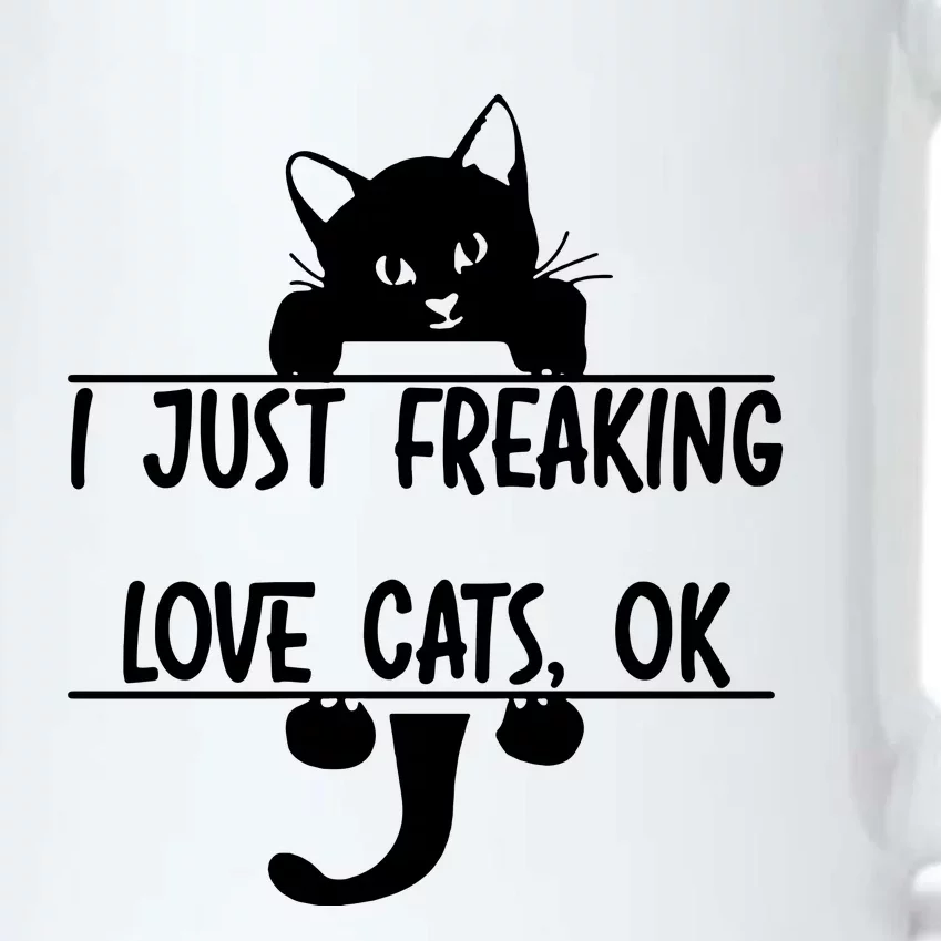 I Just Freaking Love Cats Ok Black Color Changing Mug