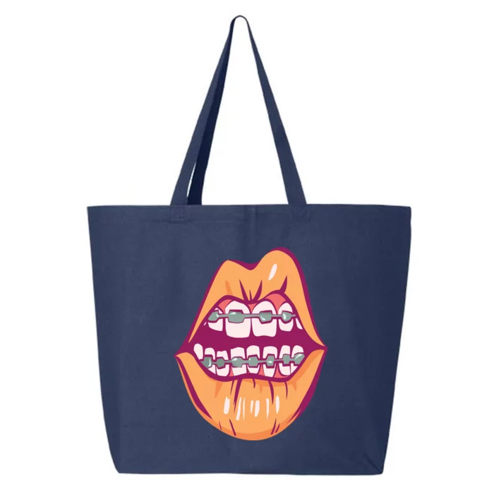 I Just Got Braces Mouth Gift 25L Jumbo Tote