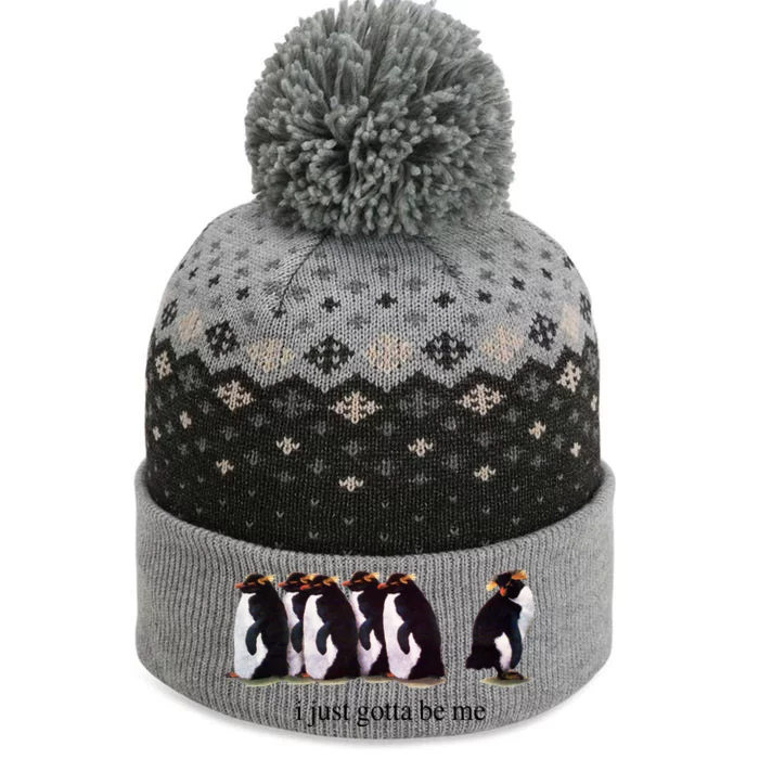 I Just Gotta Be Me Penguin Funny Tv Show The Baniff Cuffed Pom Beanie