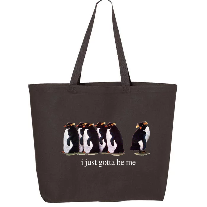 I Just Gotta Be Me Penguin Funny Tv Show 25L Jumbo Tote