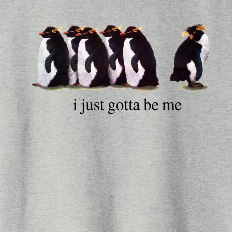 I Just Gotta Be Me Penguin Funny Tv Show Women's Crop Top Tee