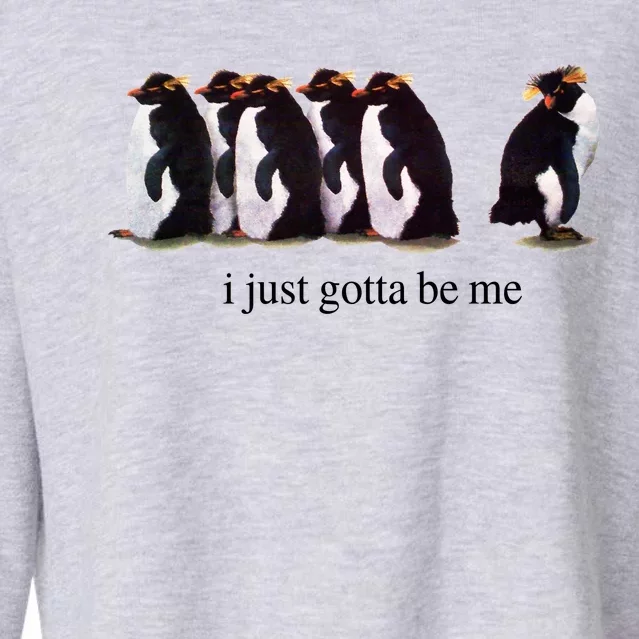 I Just Gotta Be Me Penguin Funny Tv Show Cropped Pullover Crew