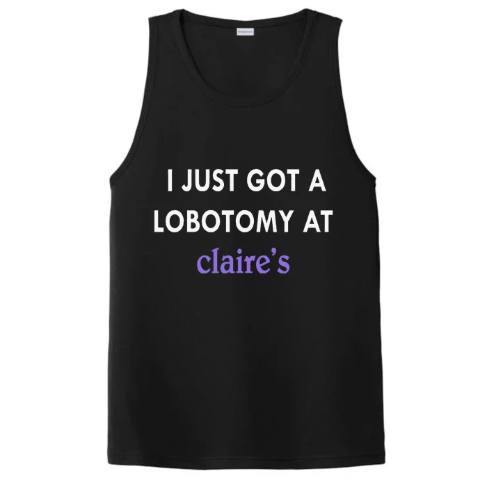 I Just Got A Lobotomy At Performance Tank